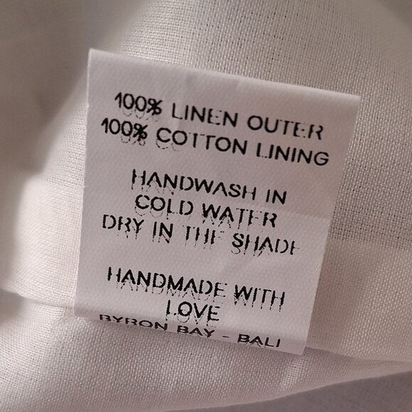 Free The Label Roma Sleeveless Crop Tank Top 100% Linen White NWT Size M - Picture 5 of 5